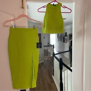 NWT Lulus two piece skirt and crop top set